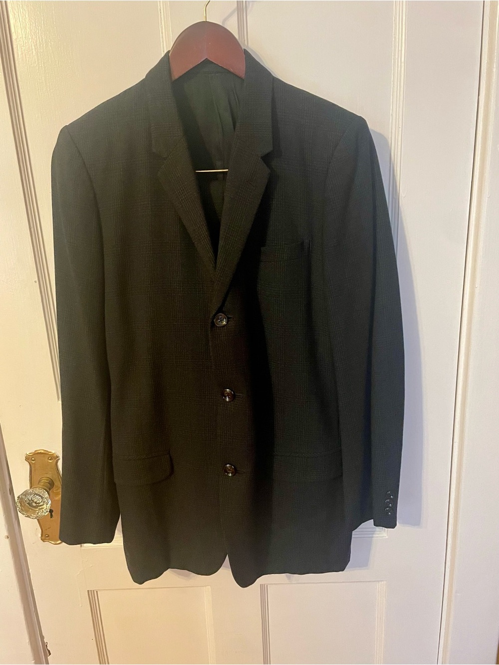 Vintage blue & black checkered suit.